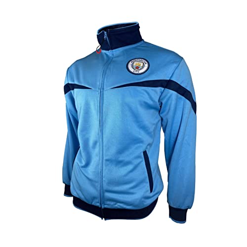 Icon Sports Herren Manchester City FC Trainingsjacke mit durchgehendem Reißverschluss, blau, XX-Large von Icon Sports