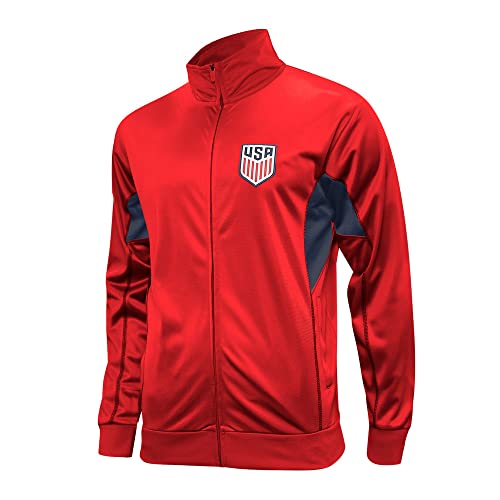 Icon Sports Herren Trainingsjacke, Fortress | Rot, Medium von Icon Sports