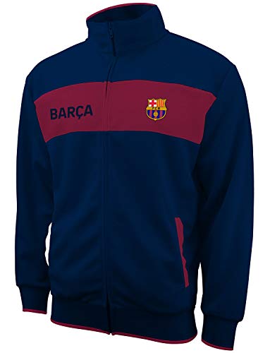 Icon Sports UEFA Champions League – Offizielles Herren-Trainingsjacke mit durchgehendem Reißverschluss, FC Barcelona, Marineblau, Medium von Icon Sports