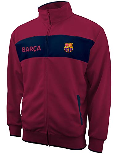 Icon Sports UEFA Champions League – Offizielles Herren-Trainingsjacke mit durchgehendem Reißverschluss, FC Barcelona, Rot, Large von Icon Sports