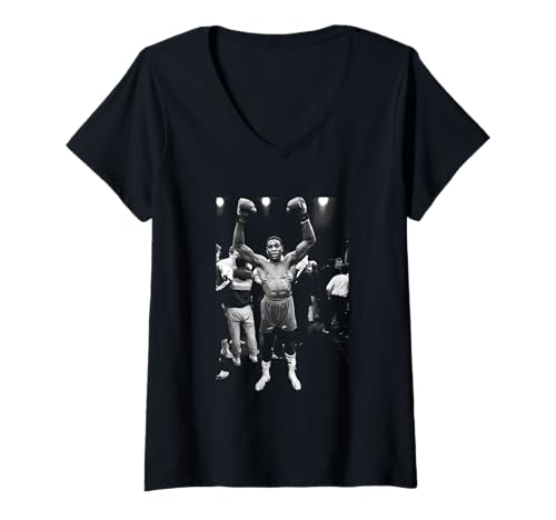 Damen Boxer Frank Bruno Joe Bugner Heavyweight Boxen London 1987 T-Shirt mit V-Ausschnitt von Iconic Photo Moments