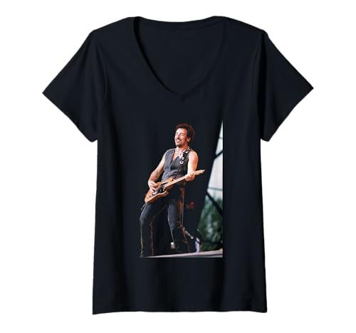 Damen Bruce Springsteen Human Touch Lucky Town Welttournee 1992 T-Shirt mit V-Ausschnitt von Iconic Photo Moments