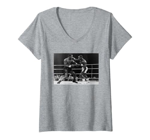 Damen Chris Eubank Nigel Benn Mittelgewicht Titel Boxkampf T-Shirt mit V-Ausschnitt von Iconic Photo Moments