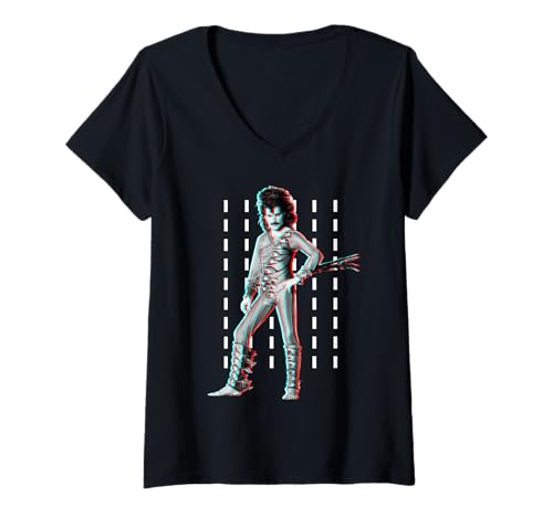 Damen Freddie Mercury Of Queen Eye Kostüm 1984 T-Shirt mit V-Ausschnitt Damen Freddie Mercury Of Queen Eye Kostüm 1984 T-Shirt mit V-Ausschnitt von Iconic Photo Moments