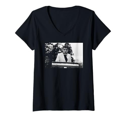 Damen Mr Bean Schauspieler Rowan Atkinson Not The Nine O Clock News T-Shirt mit V-Ausschnitt von Iconic Photo Moments