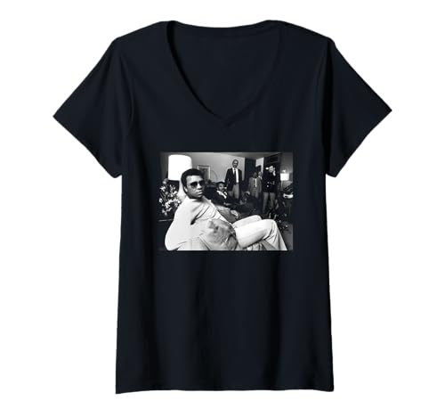 Damen Muhammad Ali Weltmeister Boxer mit Entourage 1978 T-Shirt mit V-Ausschnitt Damen Muhammad Ali Weltmeister Boxer mit Entourage 1978 T-Shirt mit V-Ausschnitt von Iconic Photo Moments