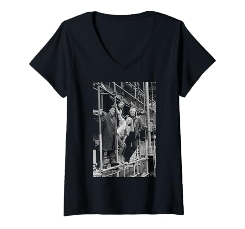 Damen Nicht die Neun Uhr Nachrichten Griff Rhys Jones Rowan Atkinson T-Shirt mit V-Ausschnitt Damen Nicht die Neun Uhr Nachrichten Griff Rhys Jones Rowan Atkinson T-Shirt mit V-Ausschnitt von Iconic Photo Moments