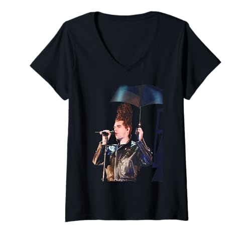 Damen Pet Shop Jungen Performance Tour Neil Tennant Birmingham NEC T-Shirt mit V-Ausschnitt von Iconic Photo Moments