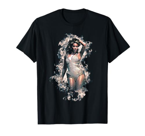 Iconic Photo Moments Beyoncé Silberkleid 2009 T-Shirt Damen Unisex-Erwachsene, Unisex-Jugendliche Schwarz S Klassisch V-Ausschnitt Pull-On 100% Polyester atmungsaktiv Herbst, Winter EU 41.0/42.0 von Iconic Photo Moments