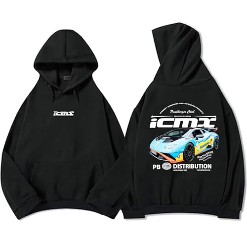 Icrimax Hoodies Männer Frauen Langarm Sport Lose Sweatshirt Hip Hop Street Spiel Anker Pullover-Black||3X_l von Icrimax