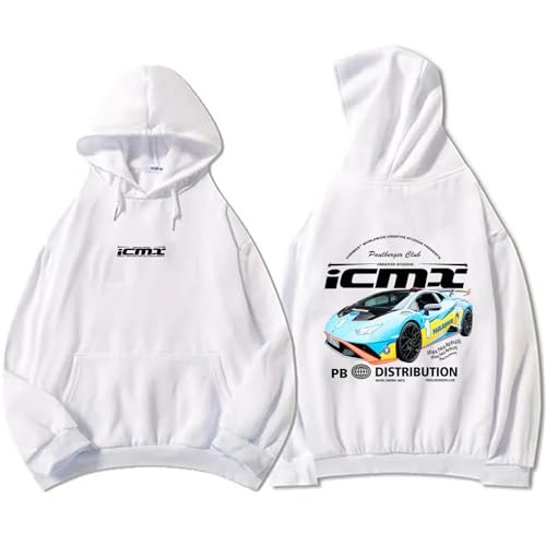Icrimax Hoodies Männer Frauen Langarm Sport Lose Sweatshirt Hip Hop Street Spiel Anker Pullover-White||m von Icrimax