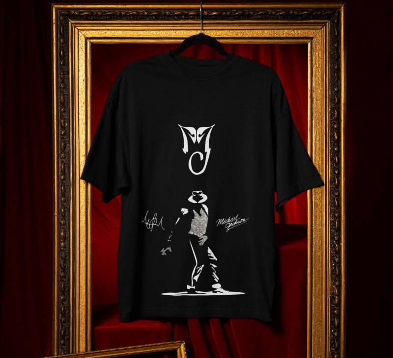 Michael Jackson Signature Logo Glitter T-Shirt - Limitierte Auflage von IcyncoIvanov