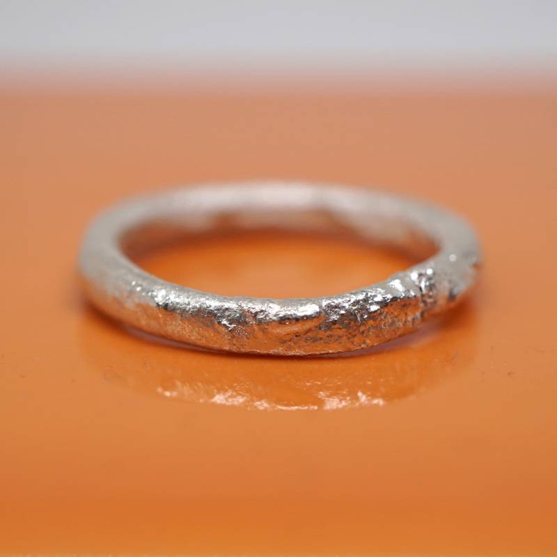 Geflammter Silberring 925, Raue Struktur, Unikat Geflammter Silberring 925, Raue Struktur, Unikat von IdaFischerSchmuck