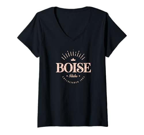 Damen Boise, Idaho | Boise ID Modern T-Shirt mit V-Ausschnitt Damen Boise, Idaho | Boise ID Modern T-Shirt mit V-Ausschnitt von Idaho Contemporary Designs
