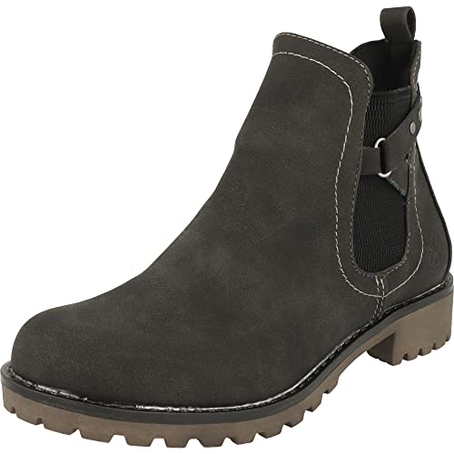 Jane Klain 254-449 Damen Schuhe Chelsea Boots Stiefel Reißverschluss in 2 Farben (Black, numeric_39) von Idana