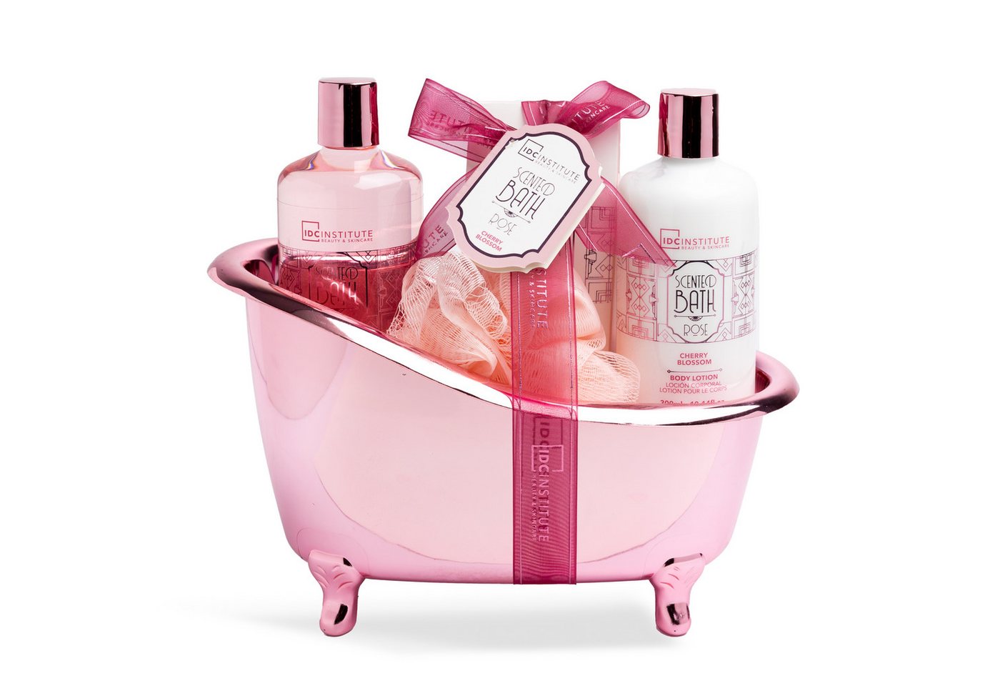Idc Institute Hautpflege-Set großes, hochwertiges Bad- und Duschpflegeset "rosa Badewanne", 1-tlg. von Idc Institute