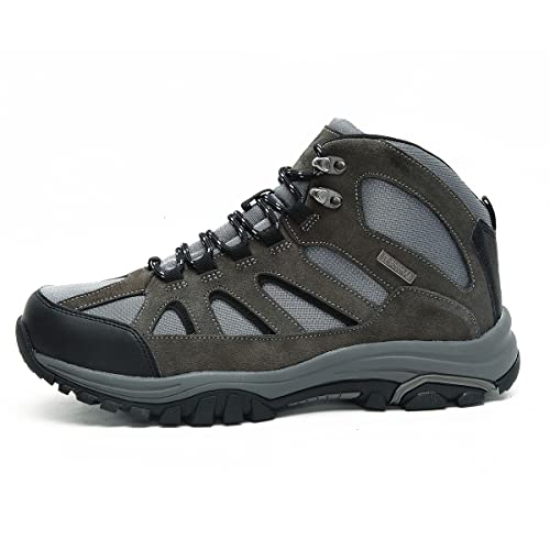 Idea Frames Wanderschuhe Herren Wasserdicht Leichte Outdoor Trekkingschuhe Knöchel Bergschuhe rutschfeste Schuhe Herren Sneaker Klassiker Retro grau Sportschuhe für Camping, Wandern grau 44 von Idea Frames