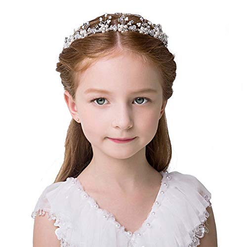 Haar-Accessoire für Hochzeit, für Mädchen, Blume, Haarschmuck, Haarband, Blumen, Perle und Kristall von Ideal Swan