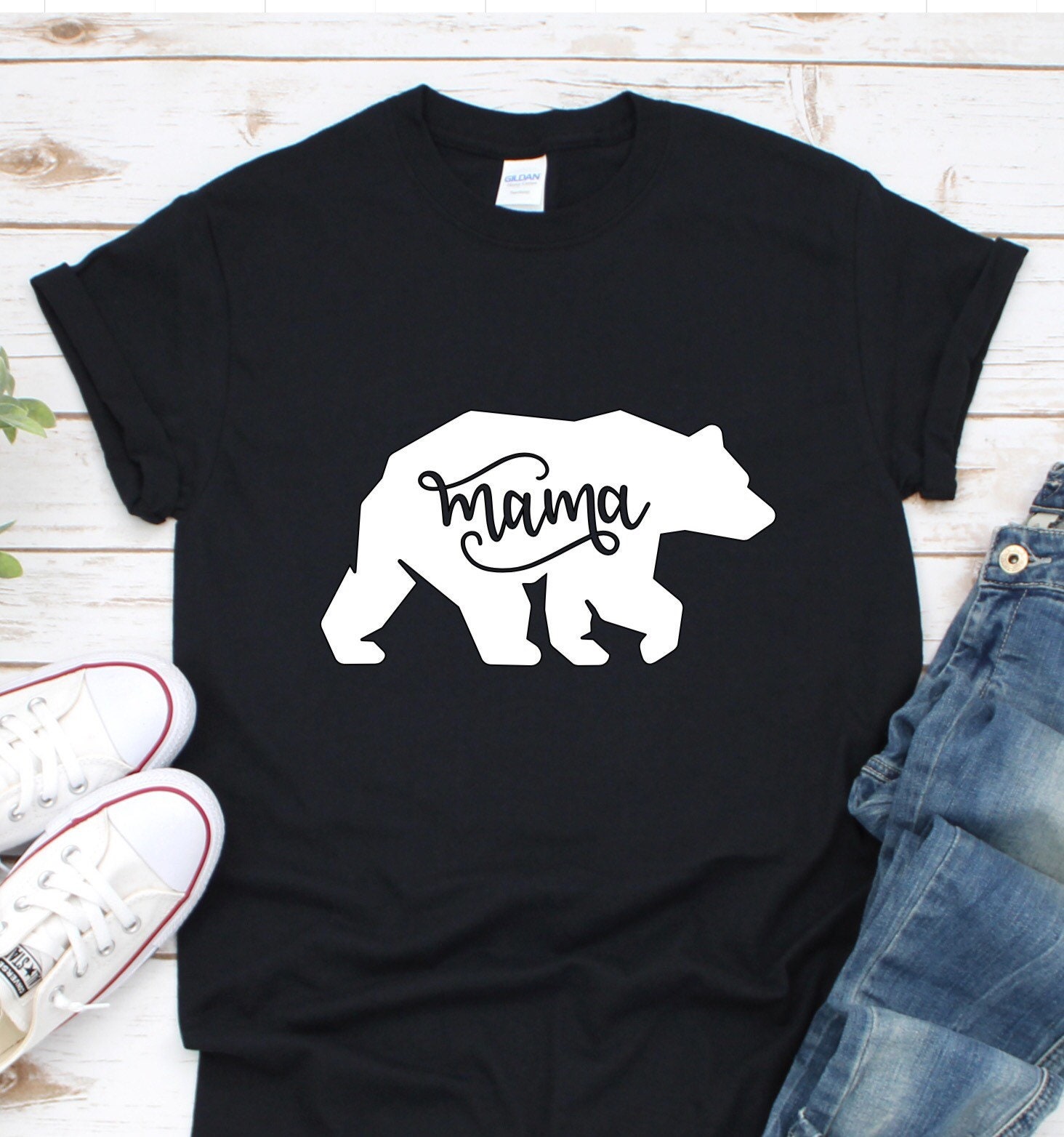 Mama Bär T-Shirt Geschenk Für Mama, Papa T-Shirt, Muttertagsgeschenk, Familie Passende Hemden von IdealTees