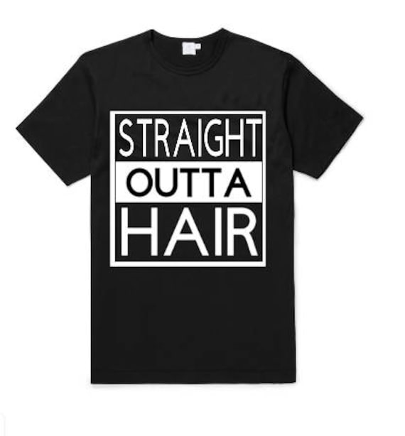 straight Outta T-Shirt Bald Ist Schön, Herren Weihnachtsgeschenk, Dad Geschenk, Lustiges Shirt, Knebelgeschenk, Kahlen Humor, Geschenk Für Männer von IdealTees