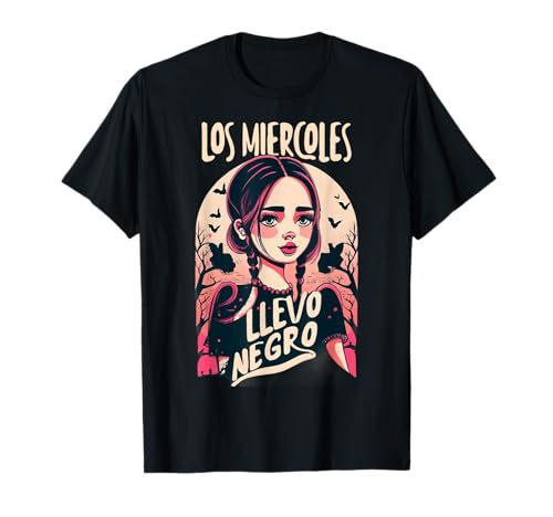 Mittwoch Llevo Schwarz - Mädchen in Schwarz gekleidet T-Shirt Mittwoch Llevo Schwarz - Mädchen in Schwarz gekleidet T-Shirt von Ideas para Halloween