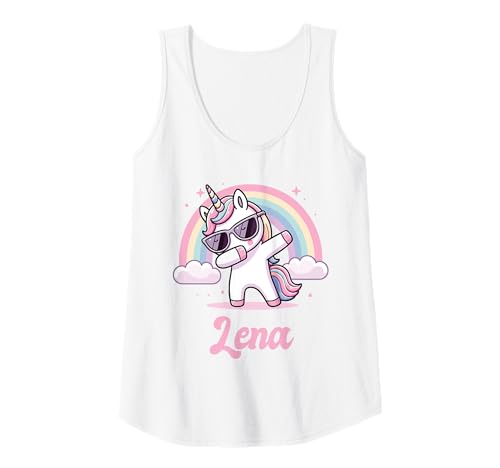 Damen Lena Geschenk Vorname personalisiert Mädchen Einhorn Tank Top Damen Lena Geschenk Vorname personalisiert Mädchen Einhorn Tank Top von Idée Cadeau Prénoms Personnalisé