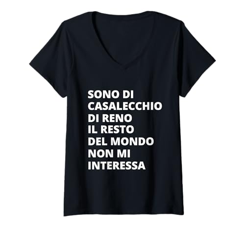 Damen Casalecchio di Reno Simpatica Uomo Donna Bambino Souvenir T-Shirt mit V-Ausschnitt Damen Casalecchio di Reno Simpatica Uomo Donna Bambino Souvenir T-Shirt mit V-Ausschnitt von Idee Regalo Casalecchio di Reno