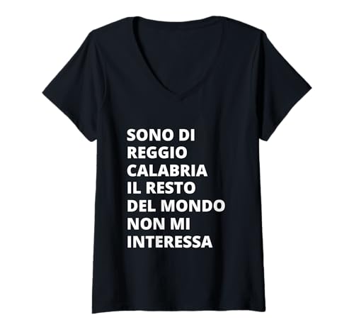 Damen Reggio Calabria Città Simpatica Uomo Donna Bambino Souvenir T-Shirt mit V-Ausschnitt Damen Reggio Calabria Città Simpatica Uomo Donna Bambino Souvenir T-Shirt mit V-Ausschnitt von Idee Regalo Reggio Calabria