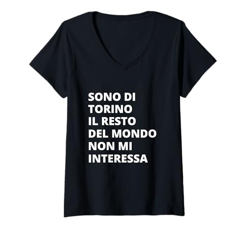 Damen Torino Città Simpatica Uomo Donna Bambino Souvenir T-Shirt mit V-Ausschnitt Damen Torino Città Simpatica Uomo Donna Bambino Souvenir T-Shirt mit V-Ausschnitt von Idee Regalo Torino