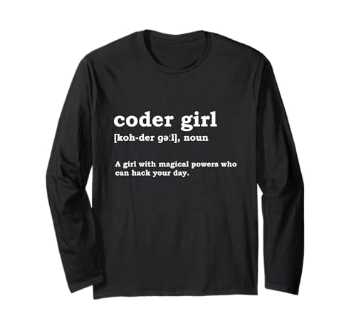 Coder Girl Programmieren Frau Informatik Geschenk Freundin Langarmshirt von Ideen Und Sprüche Für Informatiker Und Nerds