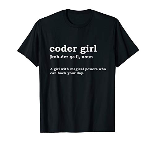 Coder Girl Programmieren Frau Informatik Geschenk Freundin T-Shirt von Ideen Und Sprüche Für Informatiker Und Nerds