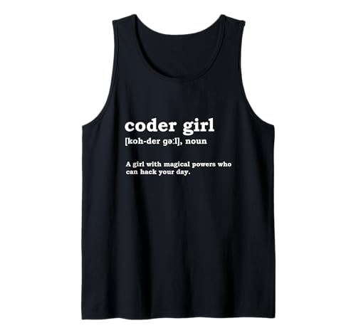 Coder Girl Programmieren Frau Informatik Geschenk Freundin Tank Top von Ideen Und Sprüche Für Informatiker Und Nerds