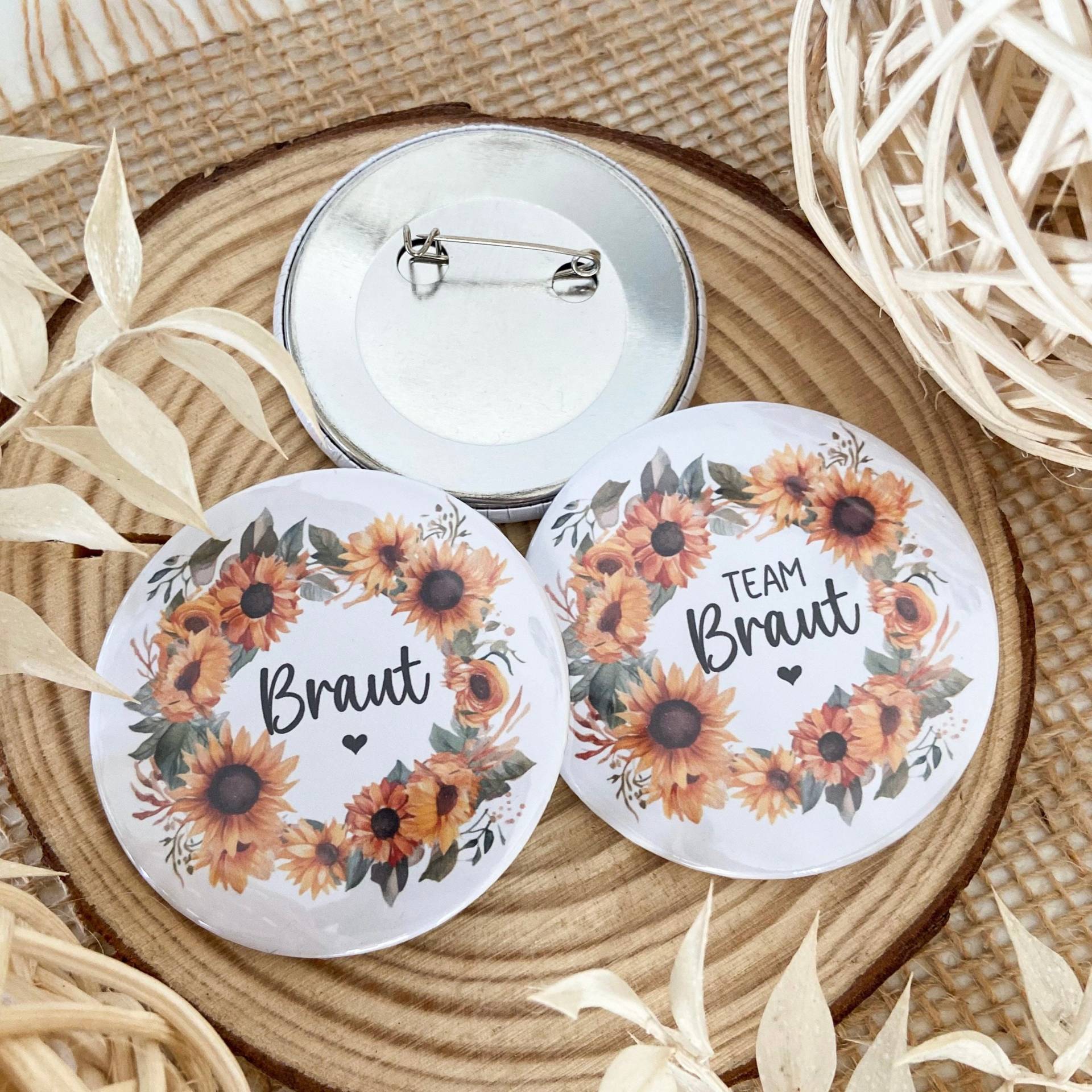 Buttons/Braut Team /Junggesellinnenabschied Sonnenblumen Buttons/Braut Team /Junggesellinnenabschied Sonnenblumen von IdeenAnker
