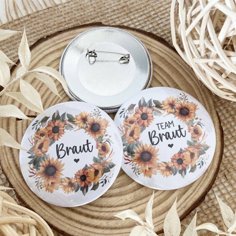 Buttons/Braut Team /Junggesellinnenabschied Sonnenblumen Buttons/Braut Team /Junggesellinnenabschied Sonnenblumen von IdeenAnker