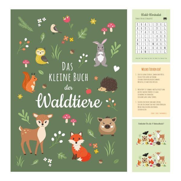 Ideenverlag Hamburg 10 Waldtiere Mitmachbücher im Taschenformat | Nachhaltige Beschäftigungshefte für Kinder von 5–8 Jahren – ideal als Mitgebsel & Geschenk von Ideenverlag Hamburg