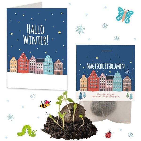 Ideenverlag Hamburg 1x „Winterlandschaft“ Samenbombe im Tütchen mit Kaltkeimer-Saatgut + 1x Gratis Geschenk Grußkarte/ Weihnachtsgruß/Wichtelgeschenk/Weihnachtsgeschenk Ideenverlag Hamburg 1x „Winterlandschaft“ Samenbombe im Tütchen mit Kaltkeimer-Saatgut + 1x Gratis Geschenk Grußkarte/ Weihnachtsgruß/Wichtelgeschenk/Weihnachtsgeschenk von Ideenverlag Hamburg