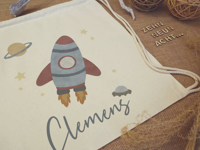 Personalisierte Baumwolltasche | Rucksack Mit Namen Kitatasche Kindergartenbeutel Hort Beutel Zum Zuziehen Wechselkleidung Turnbeutel von Ideeschmiede