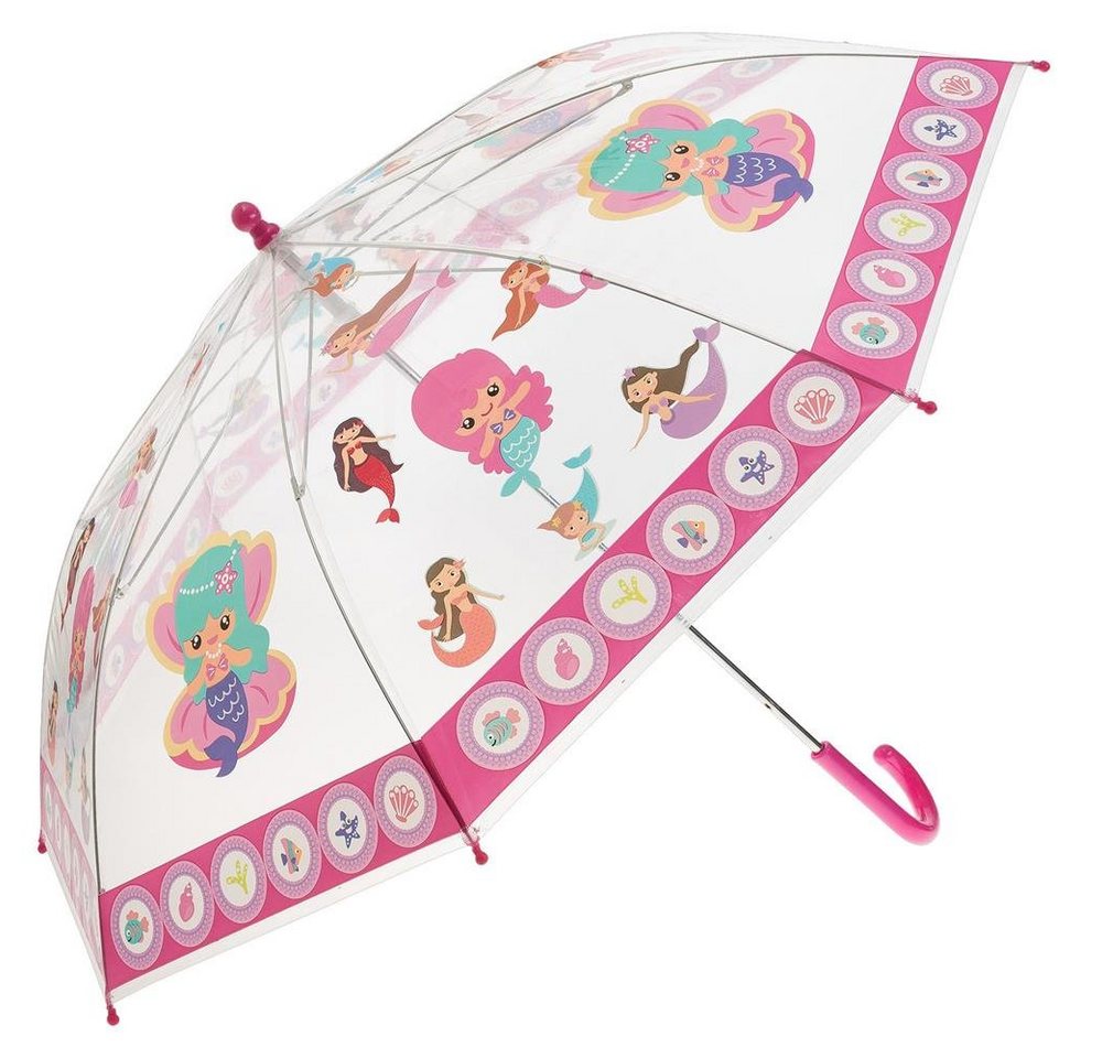 Idena Stockregenschirm Kinderregenschirm Meerjungfrau, Kinderschirm Stockschirm für Jungen und Mädchen von Idena