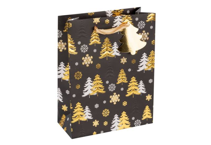 Idena Tragetasche Idena Geschenktasche Weihnachten Tannenbaum 18x23x8cm 210g/m² von Idena