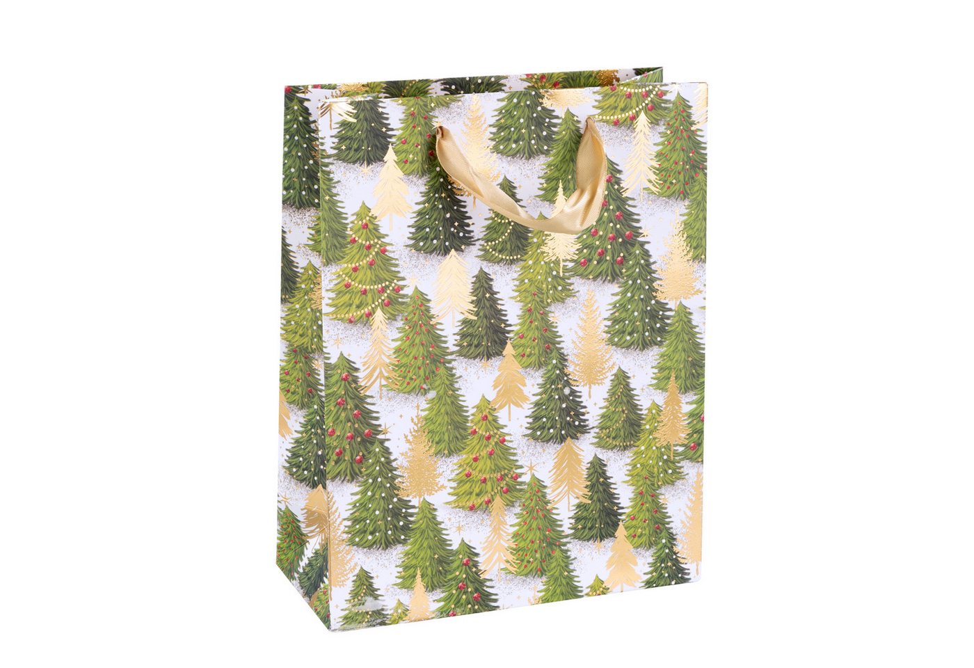 Idena Tragetasche Idena Geschenktasche Weihnachten Tannenbaum 18x23x8cm 210g/m² von Idena