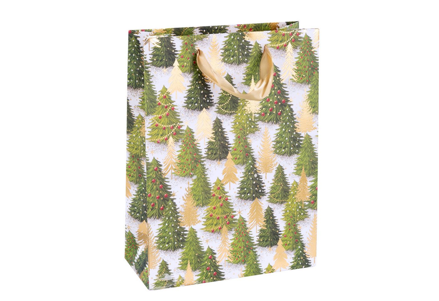 Idena Tragetasche Idena Geschenktasche Weihnachten Tannenbaum 25x35x8,5cm 210g/m² von Idena