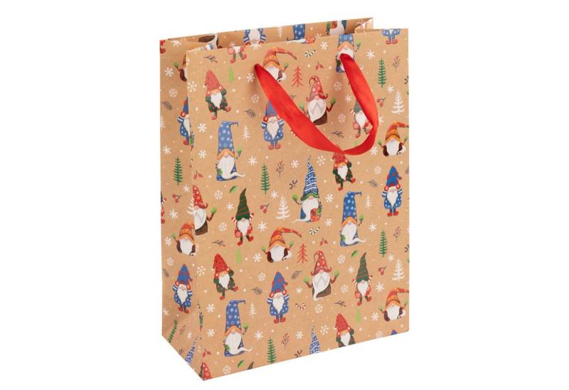 Idena Tragetasche Idena Geschenktasche Weihnachten Wichtel 25x35x8,5cm 210g/m² von Idena
