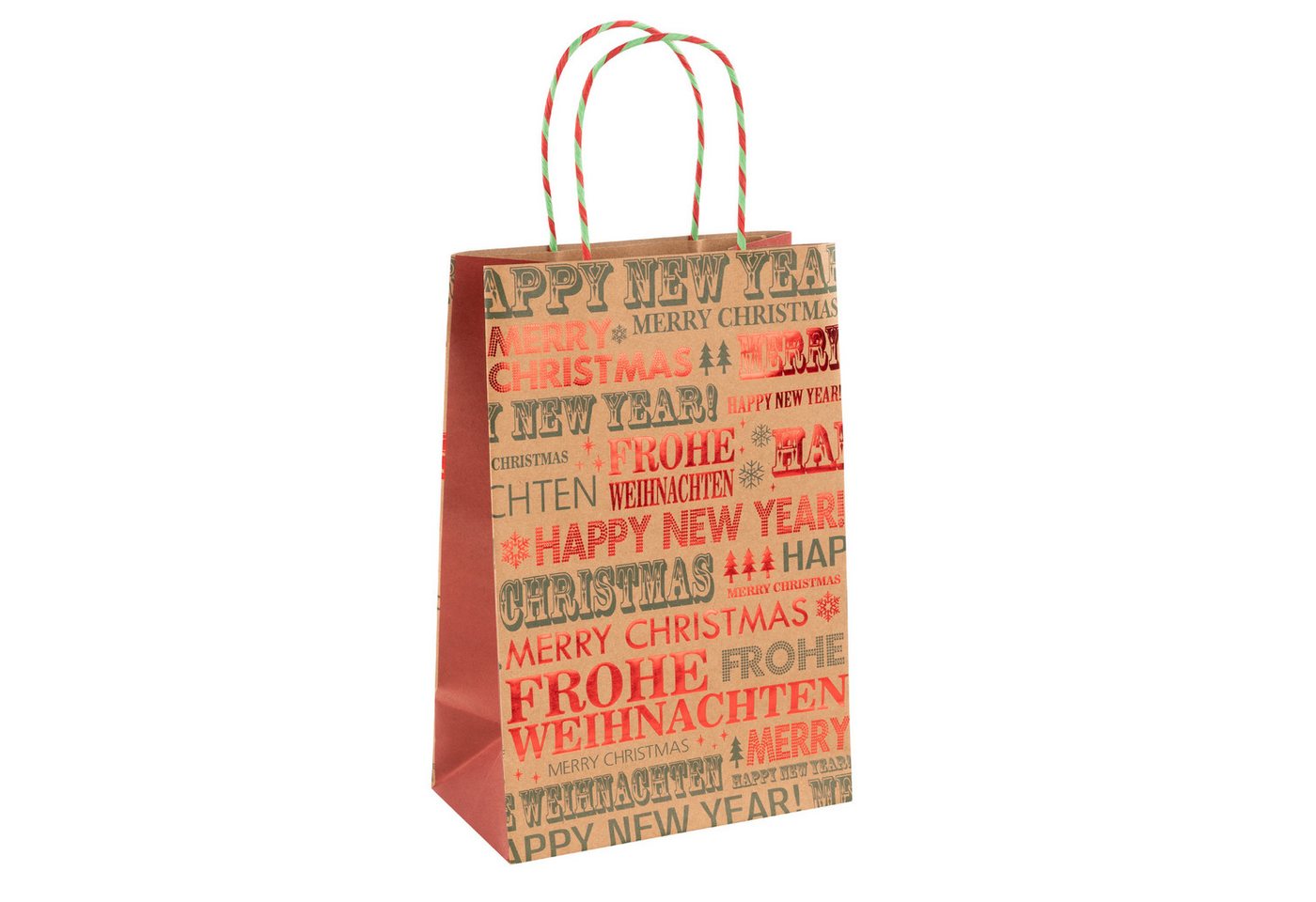 Idena Tragetasche Idena Papiertasche Frohe Weihnachten / Happy New Year 18x27x10 cm von Idena