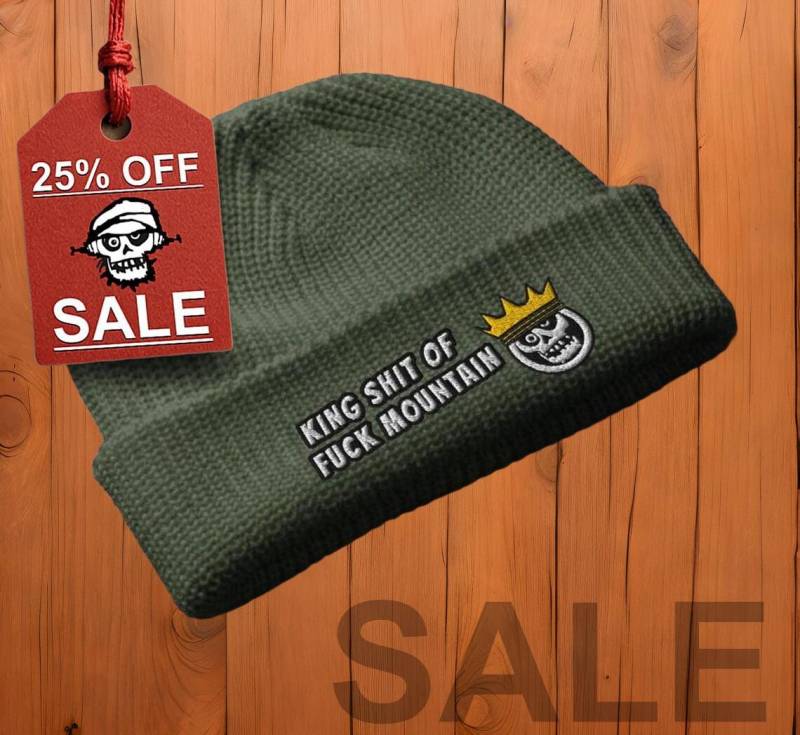 Funny Embroidered Beanie Edgy Streetwear Hat Sarcastic Winter Cap Grunge Punk Alternative Gothic Headwear Trendy Slouchy Hipster von HardcoreArtApparel