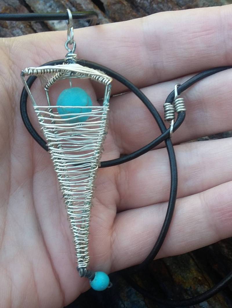 Korb Anhänger Korb Anhänger von IdleHandsJewelryCA
