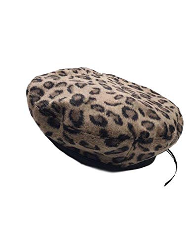 Idopy Fashion Lady Leopard Baskenmütze Soft Bean Beanie Hat Cap von Idopy