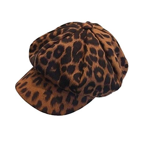 Idopy Frauen Leopard Zeitungsjunge Caps Gatsby Cabbie Berets Hüte von Idopy