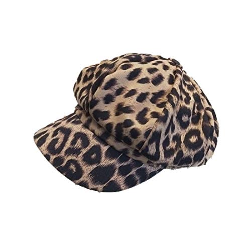 Idopy Frauen Leopard Zeitungsjunge Caps Gatsby Cabbie Berets Hüte von Idopy