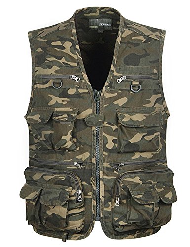 Idopy Outdoor Camouflage Multi Pockets Weste Weste Für Angeln Camping Jagd Fotografie von Idopy