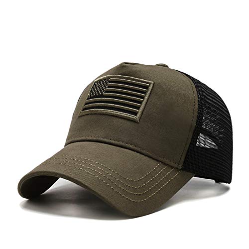 Idopy USA American Flag Army Militär Stil Mesh Baseball Cap Hut von Idopy